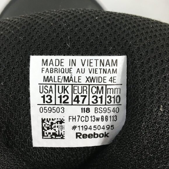 Reebok Mens Walk Ultra DMX Max Black Lace Up Sneaker Size 13 EXCELLENT Condition - Picture 8 of 10